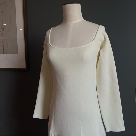 Meshki Presley Off-Shoulder Knit Maxi Dress in Ivory — XL - Picture 3 of 15